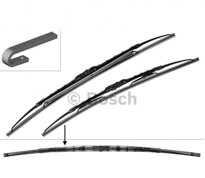 Wischblatt Scheibenwischer Twin Set 550/ 530 BOSCH 3 397 001 582