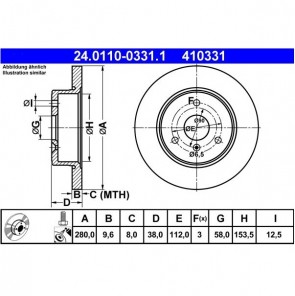 2x Bremsscheibensatz Vorderachse ATE 24.0110-0331.1