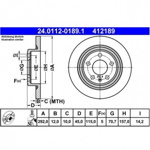 2x Bremsscheibensatz Hinterachse ATE 24.0112-0189.1